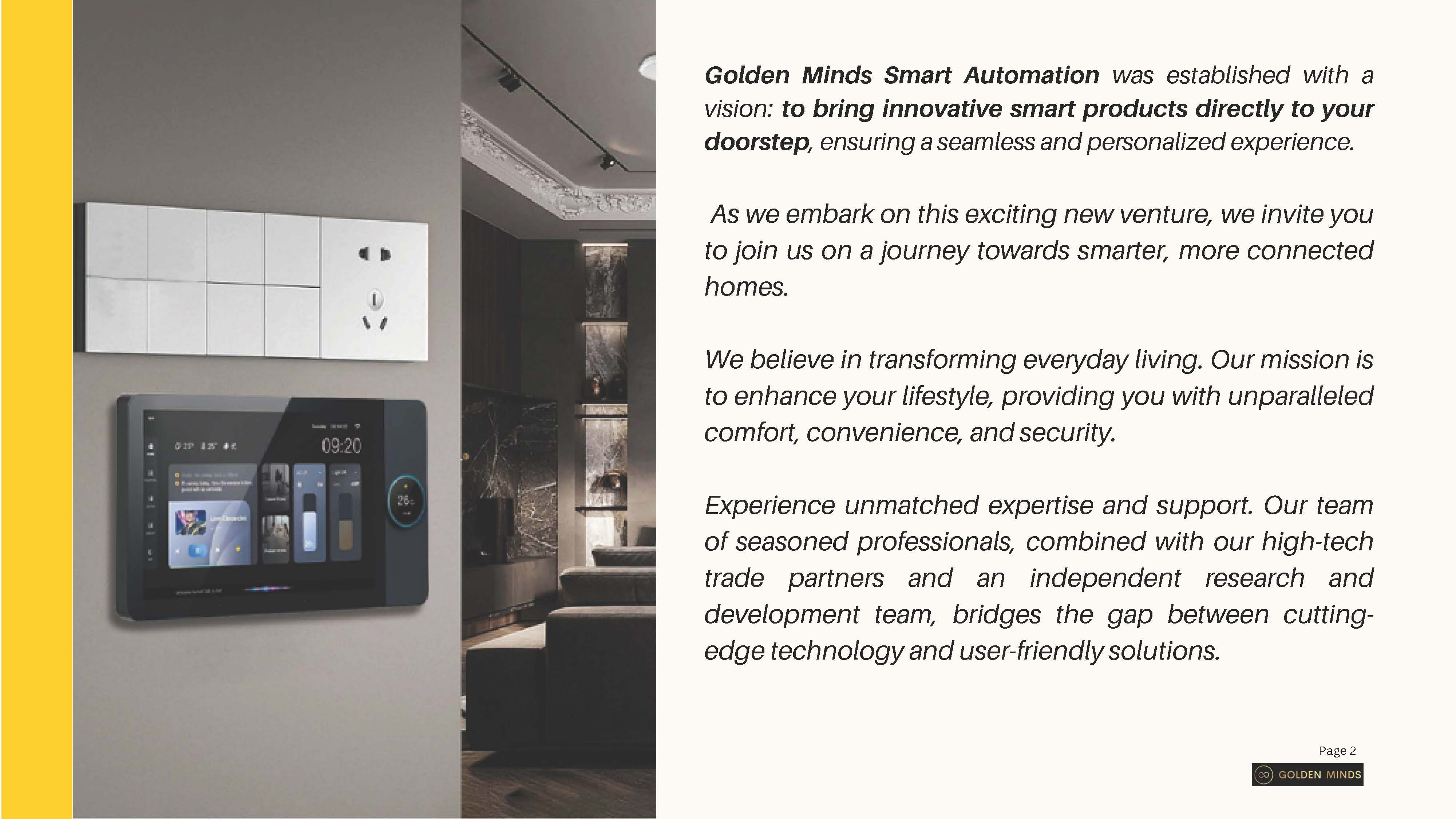 Smart home control panel